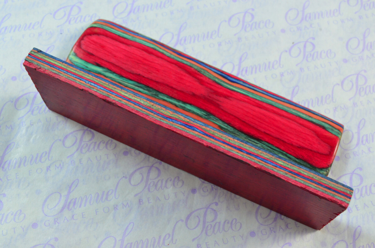 Pair of Rainbow Laminated Wood Knife Scales Knife Making Parts Wood Blanks - Image 4