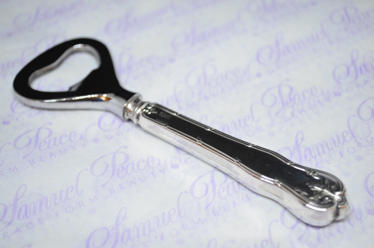 John Biggin Thistle Pattern Sterling Silver Bottle Opener Sheffield 1915 - Image 4
