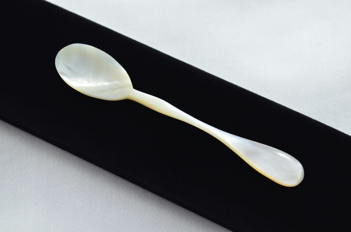 Fantastic RARE Hand Carved Mother of Pearl Spoon