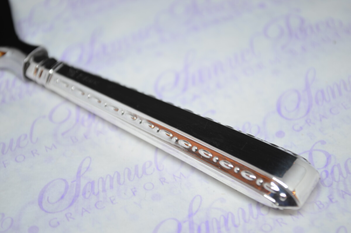 Thomas Bradbury and Son Heavy Bead Pattern Sterling Silver Bottle Opener Sheffield 1922 - Image 2