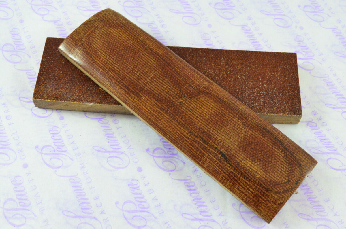 Pair of Earth Red Canvas Micarta Knife Scales Knife Making Parts Micarta Blanks