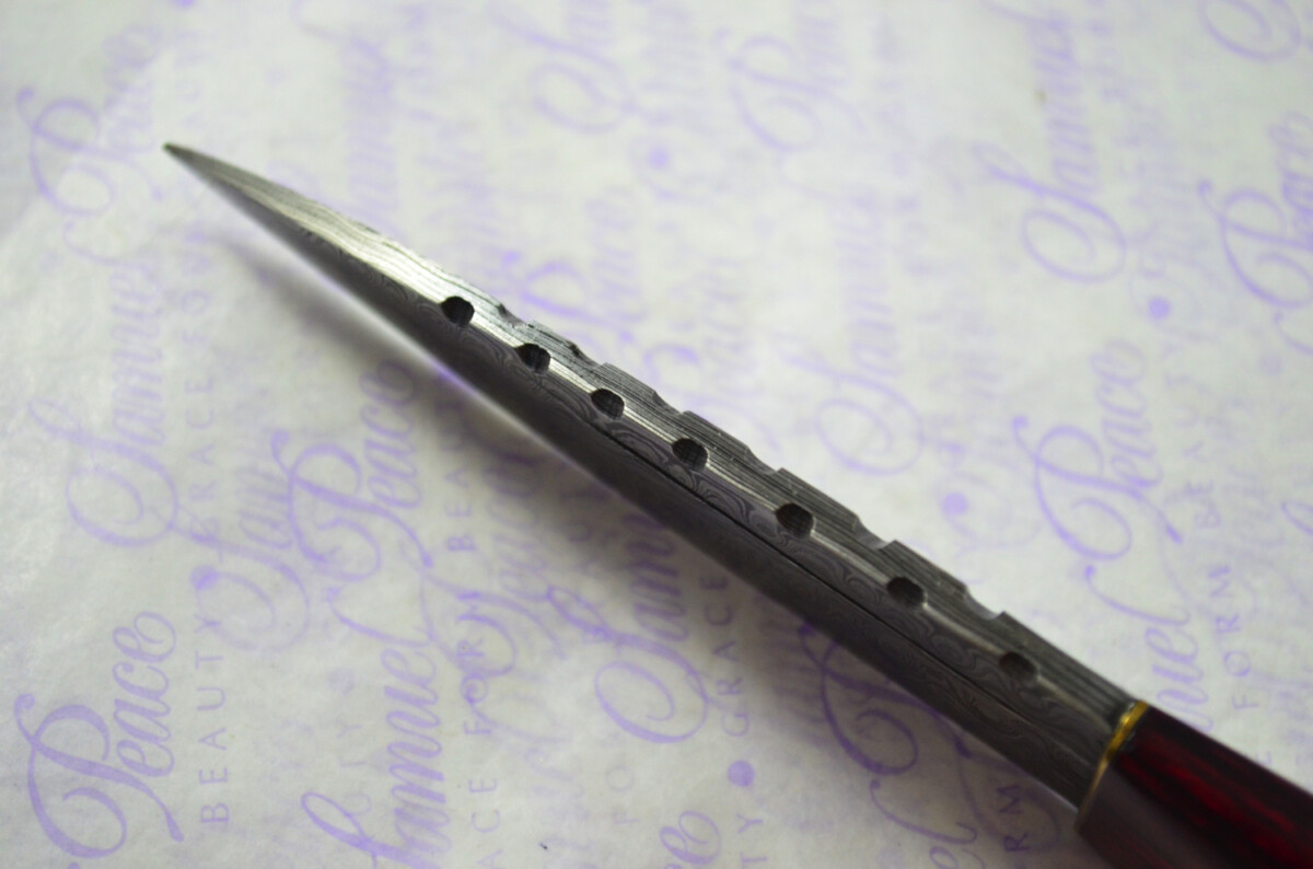New Fantastic Coloured Pakkawood Sgian Dubh Damascus Steel Superior Sheath inc Presentation Box - Image 4