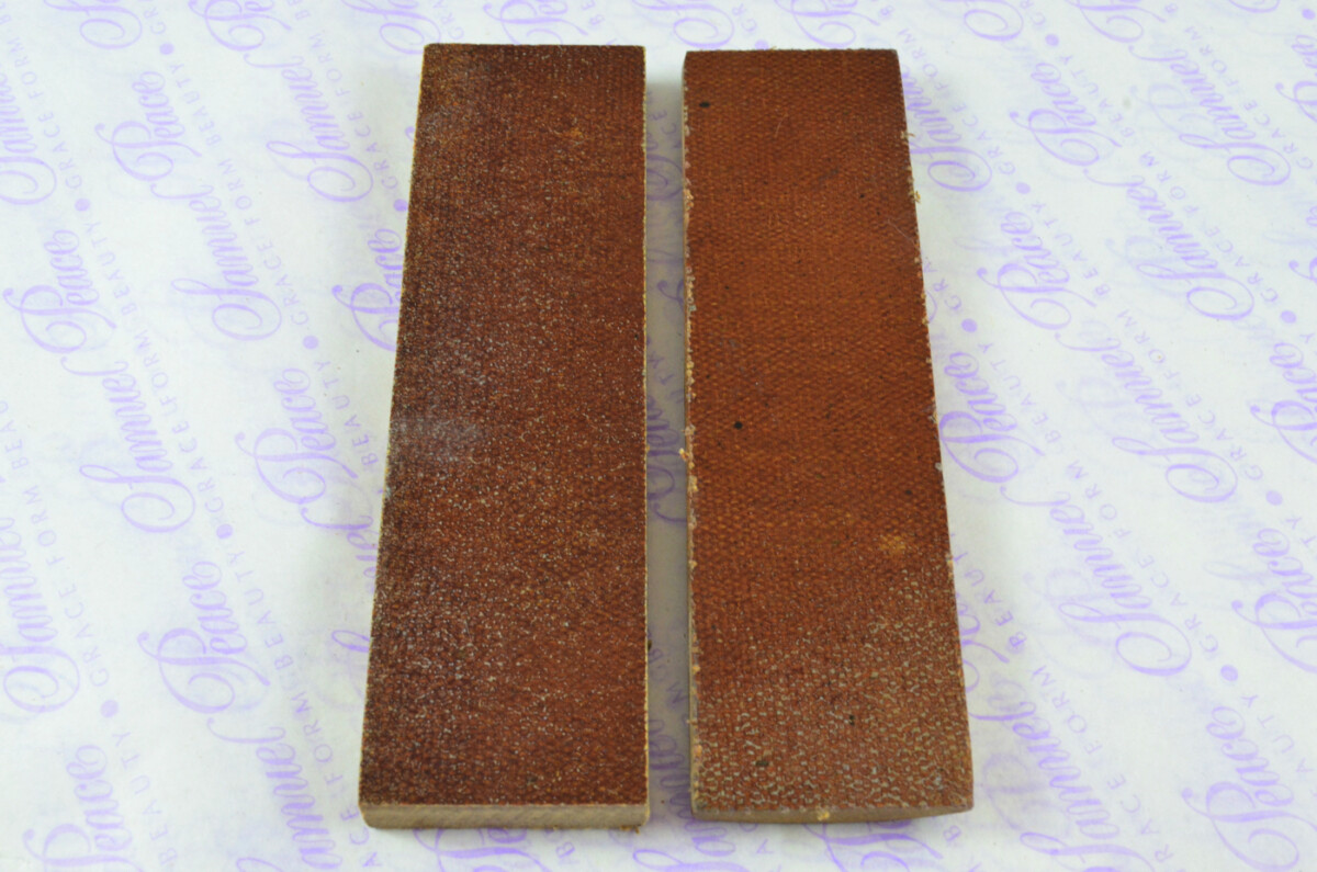 Pair of Earth Red Canvas Micarta Knife Scales Knife Making Parts Micarta Blanks - Image 2