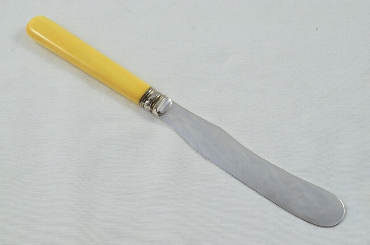 Genuine Ivory Handled Silver Plated Butter Knife 1886 - Image 5