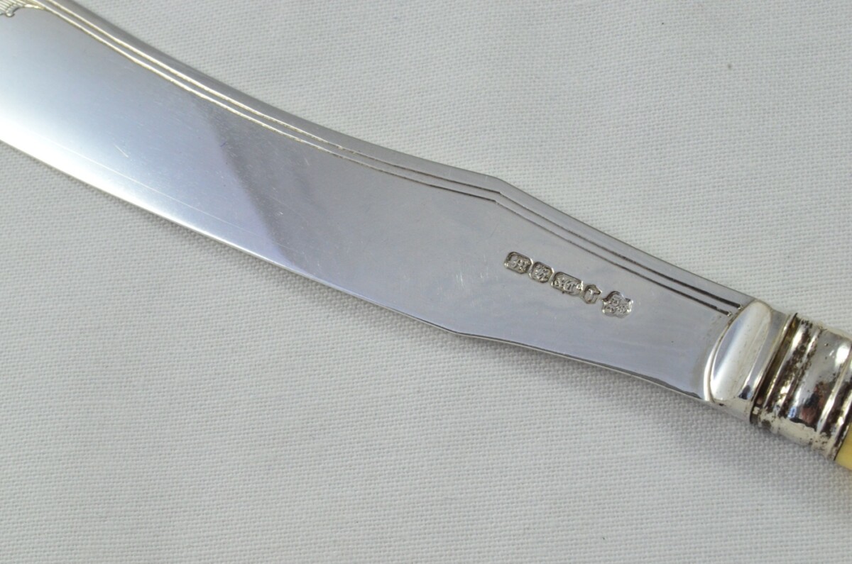 Genuine Ivory Handled Silver Plated Butter Knife 1886 - Image 6