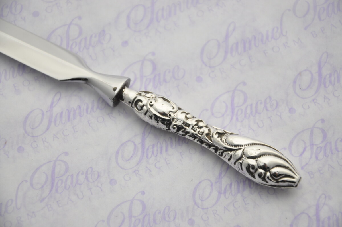 Heavy Ornate Pattern Sterling Silver Letter Opener Birmingham 1911 Gift Boxed - Image 6
