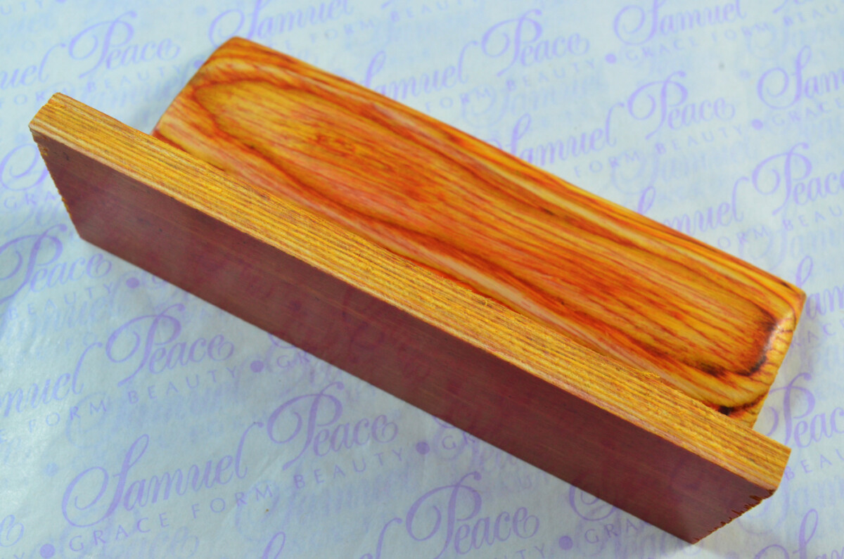 Pair of Orange Fire Laminated Wood Knife Scales Knife Making Parts Wood Blanks - Image 4