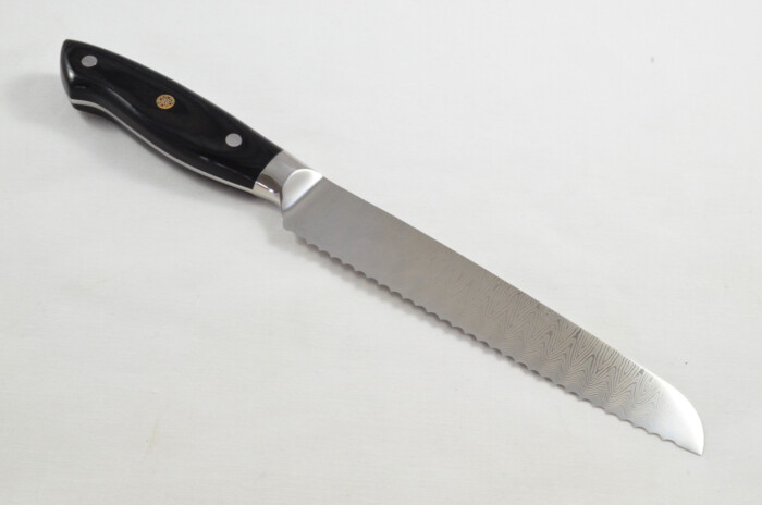 Black Wood Handled Bread Knife 8" - Made In Sheffield High Carbon Stainless Steel Razor Sharp - Image 2