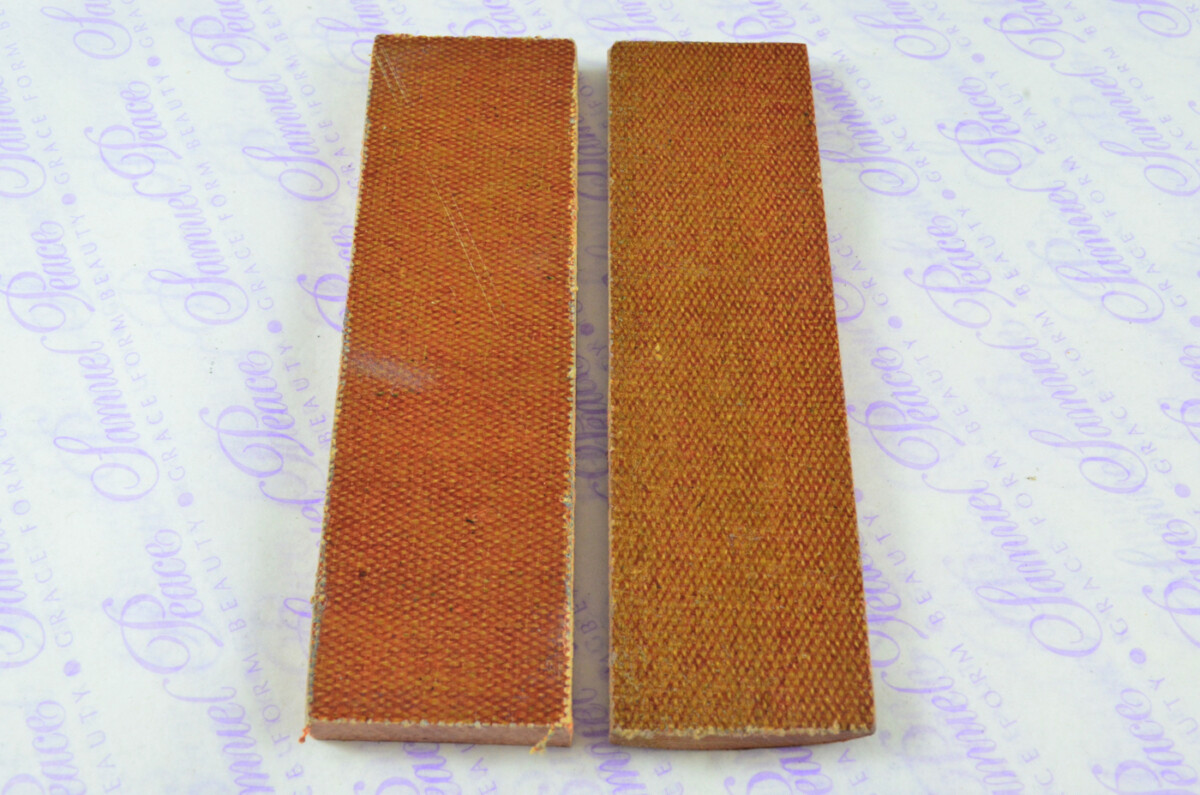 Pair of Military Red Canvas Micarta Knife Scales Knife Making Parts Micarta Blanks - Image 2