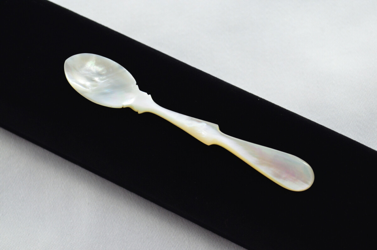 Lovely RARE Hand Carved Mother of Pearl Spoon