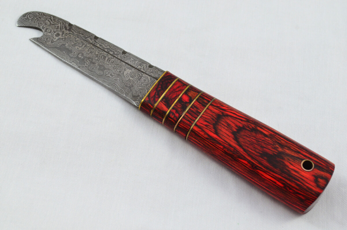 New Fantastic Genuine Laminate Handle Sgian Dubh Bottle Opener Damascus Steel Made in Sheffield England - Image 2