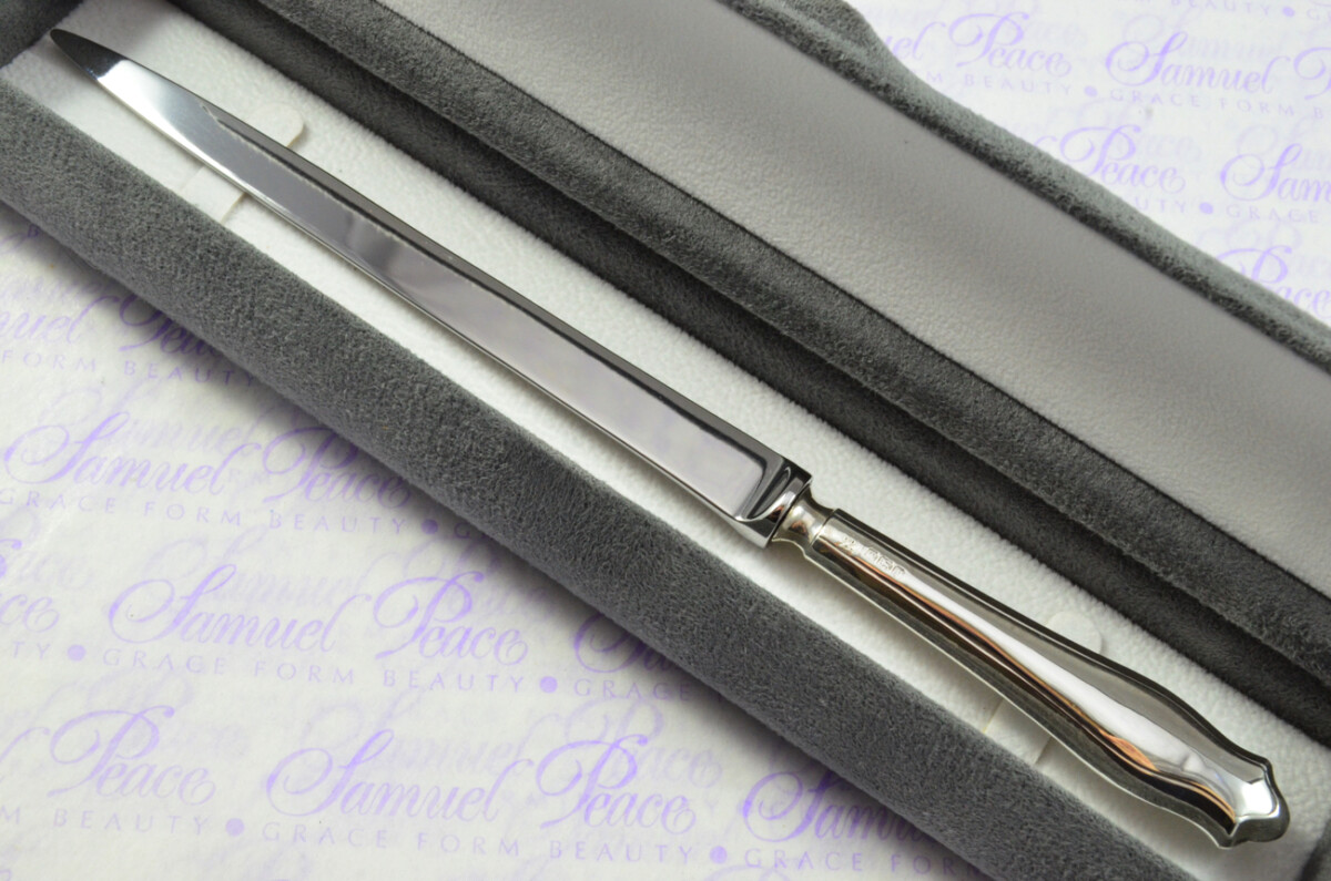 James Deakin & Sons Sheffield Sterling Silver Handled Letter Opener Seneca Pattern 1909 Cased - Image 2