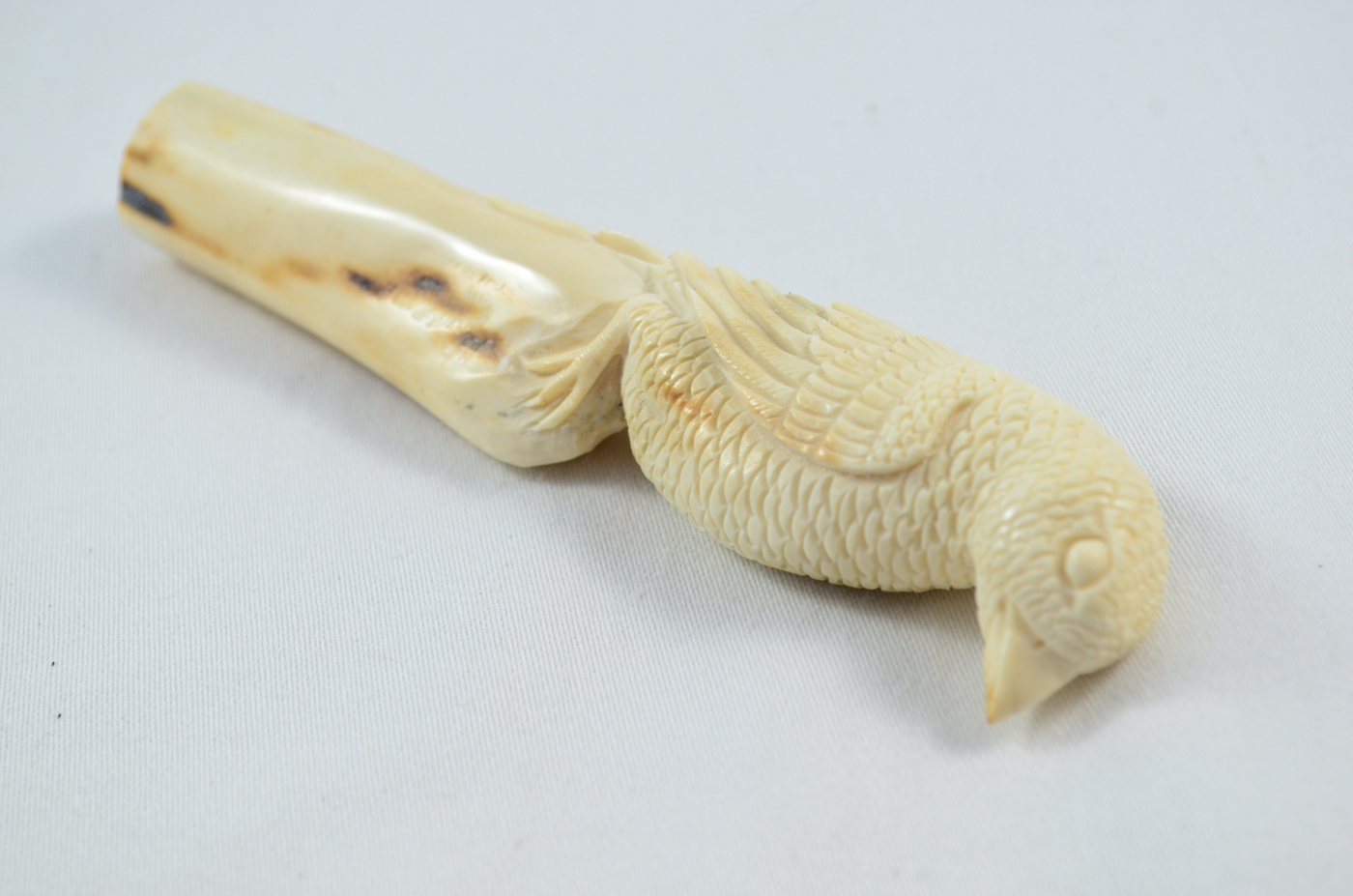 Parrot Carved Walking Stick Cane Top Handle Stag Antler Horn Made Sheffield England - Image 2
