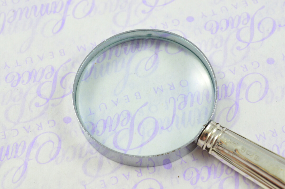 John Yates New Chippendale Pattern Sterling Silver Magnifying Glass Sheffield 1912 - Image 6