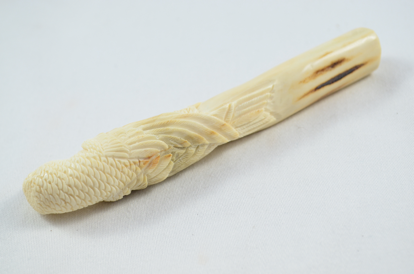 Parrot Carved Walking Stick Cane Top Handle Stag Antler Horn Made Sheffield England - Image 3