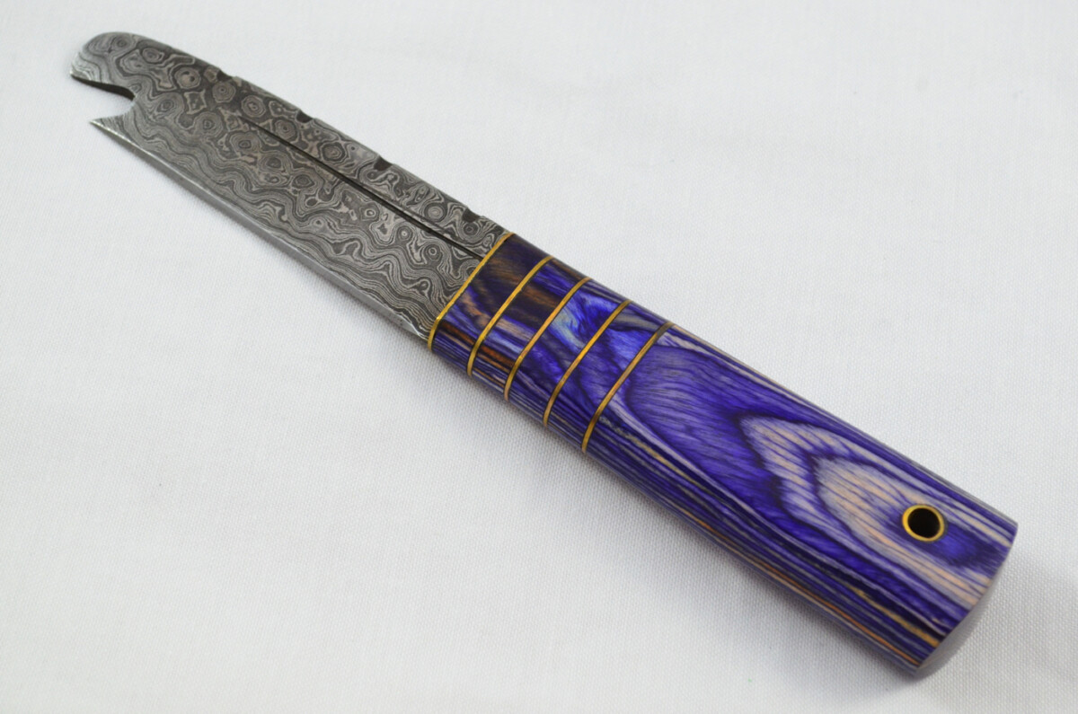 New Fantastic Genuine Laminate Handle Sgian Dubh Bottle Opener Damascus Steel Made in Sheffield England - Image 2