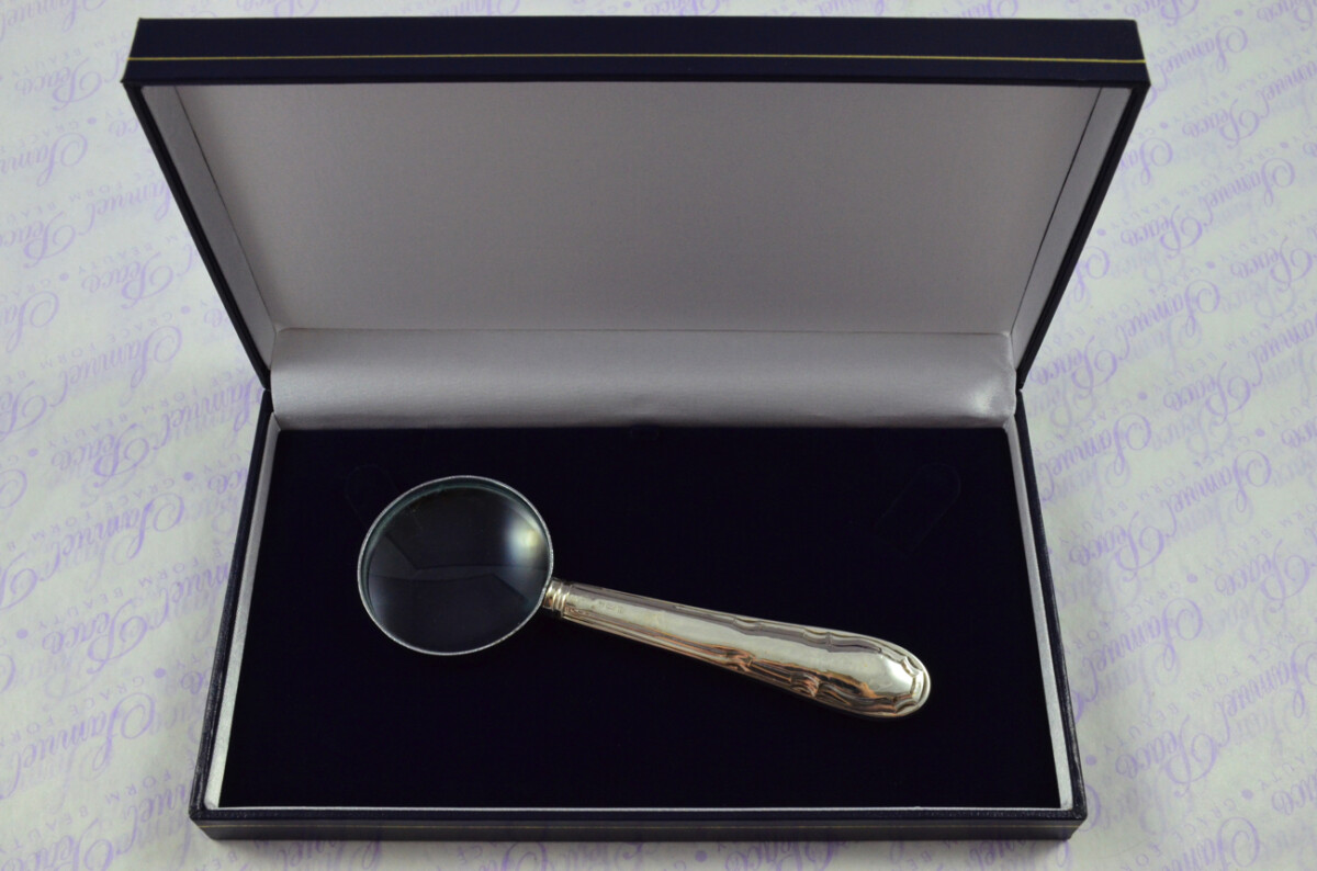 John Yates New Chippendale Pattern Sterling Silver Magnifying Glass Sheffield 1912 - Image 9