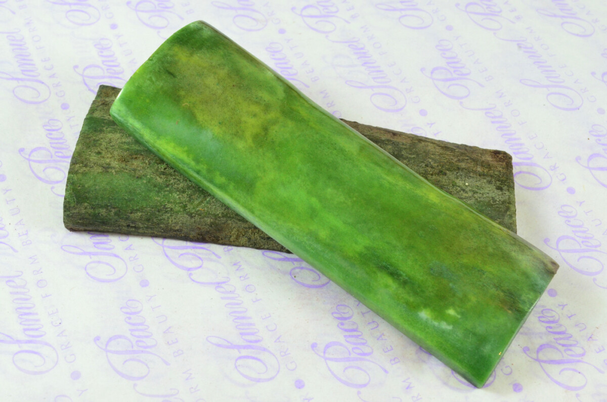Pair of Green Dyed Camel Bone Natural Knife Scales Knife Making Parts Bone Scale Blanks