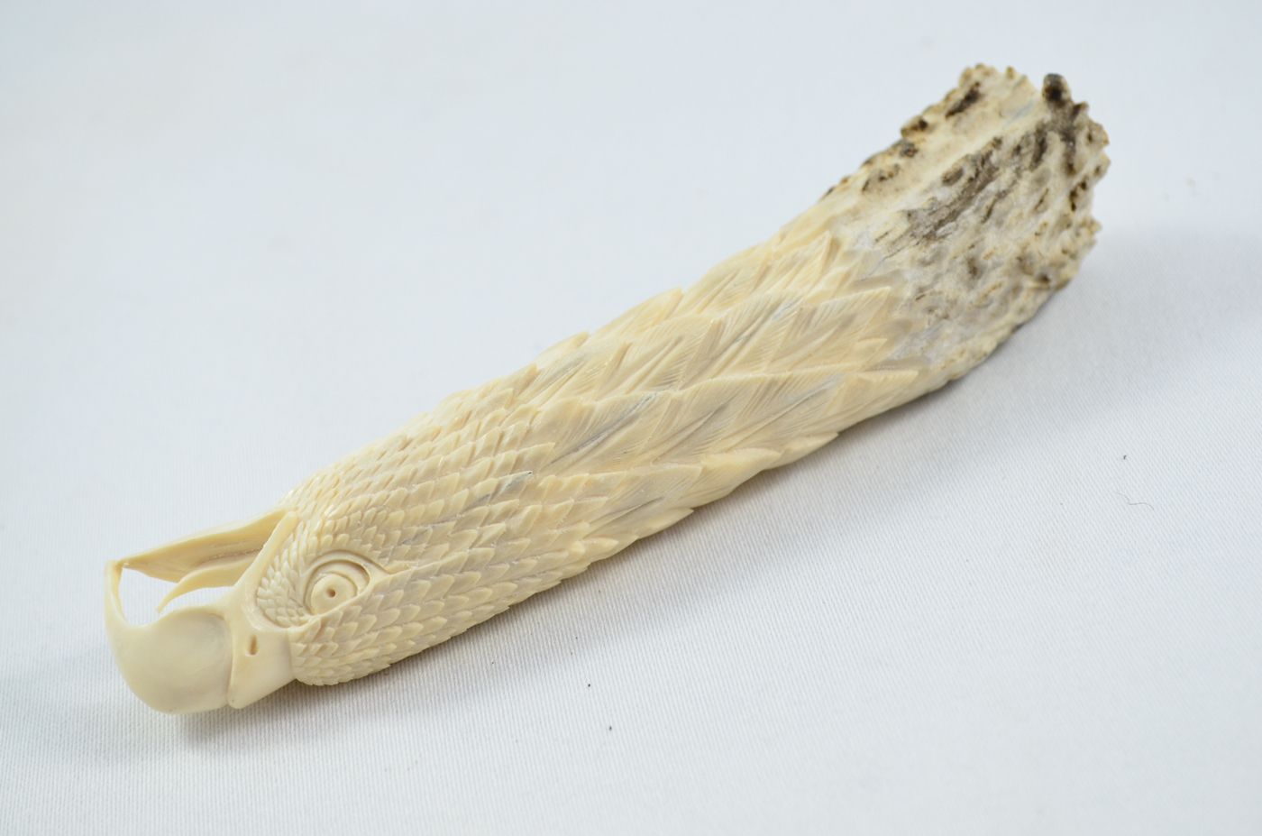 Eagle Carved Walking Stick Cane Top Handle Stag Antler Horn Made Sheffield England - Image 4