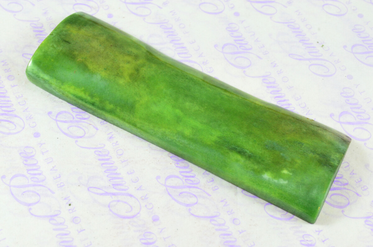 Pair of Green Dyed Camel Bone Natural Knife Scales Knife Making Parts Bone Scale Blanks - Image 3