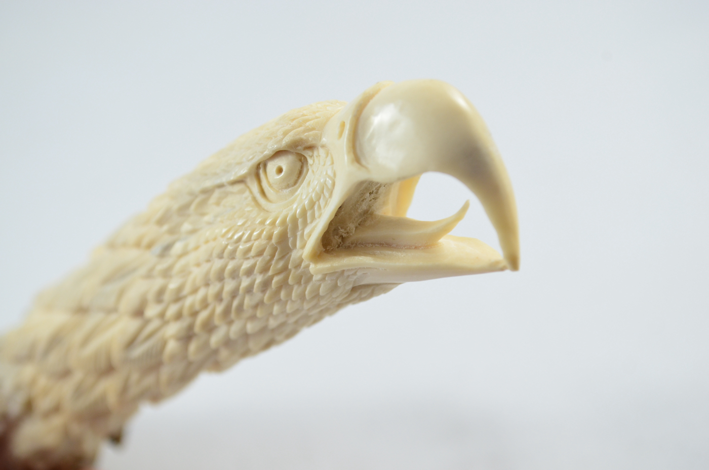 Eagle Carved Walking Stick Cane Top Handle Stag Antler Horn Made Sheffield England