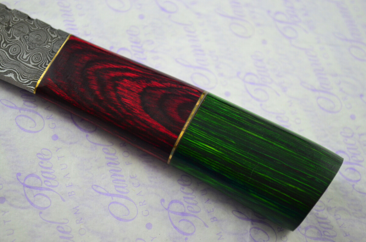 New Fantastic Coloured Pakkawood Sgian Dubh Damascus Steel Superior Sheath inc Presentation Box - Image 5