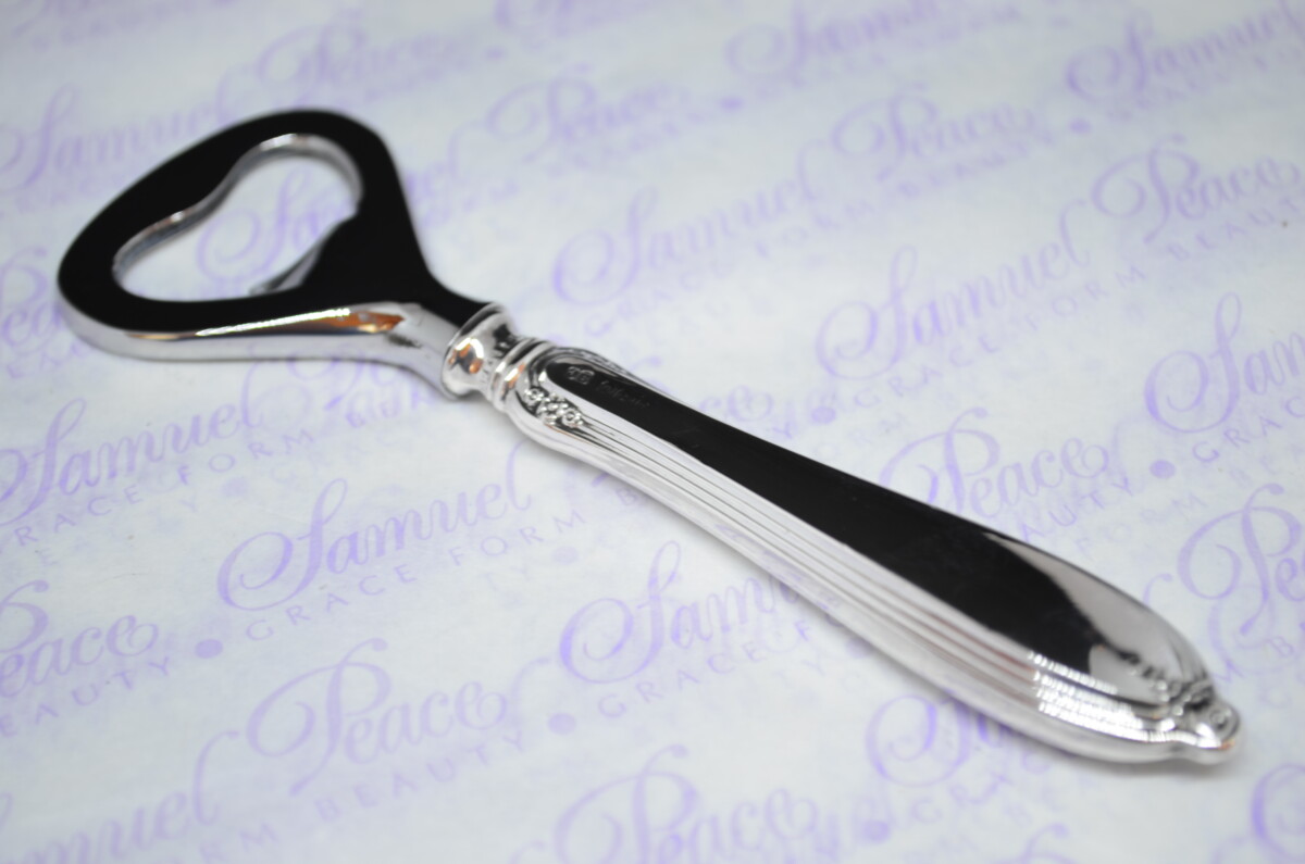 John Biggin Tripple Thread Pattern Sterling Silver Bottle Opener Sheffield 1906