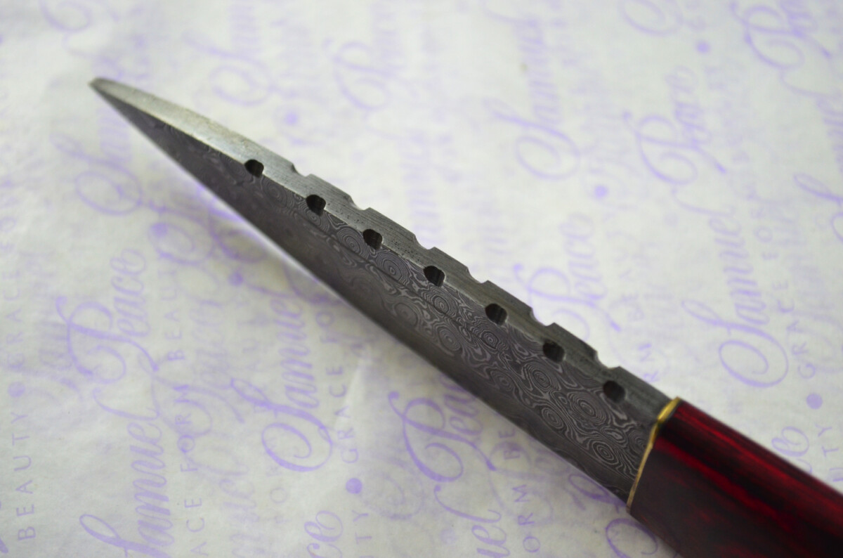 New Fantastic Coloured Pakkawood Sgian Dubh Damascus Steel Superior Sheath inc Presentation Box - Image 6
