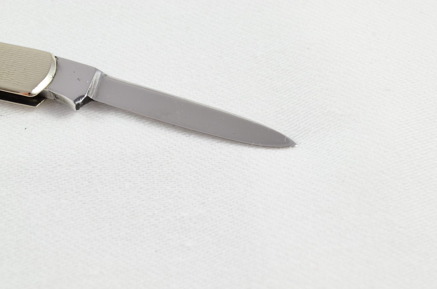 A J. Nowill Folding Engine Turned Nickel Pocket Pen Knife Sheffield - Image 3