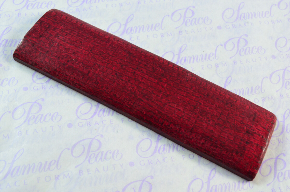 Pair of Maroon Red Burlap Canvas Micarta Knife Scales Knife Making Parts Micarta Blanks - Image 3