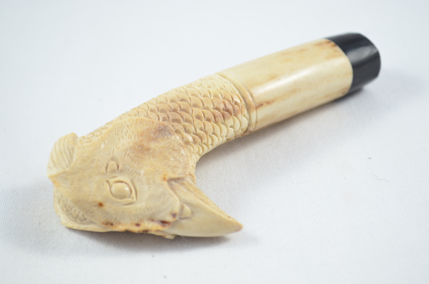 Pheasant Carved Walking Stick Cane Top Handle Stag Antler Horn Made Sheffield England - Image 3