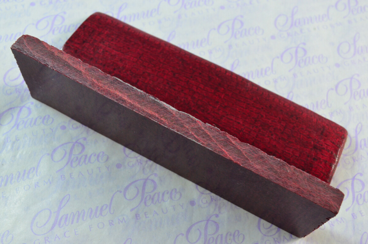 Pair of Maroon Red Burlap Canvas Micarta Knife Scales Knife Making Parts Micarta Blanks - Image 4