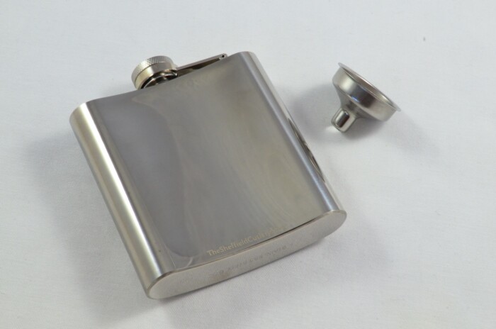 Handmade Stainless Steel Luxury Hip Flask 6oz With Funnel Gift Boxed - Image 4