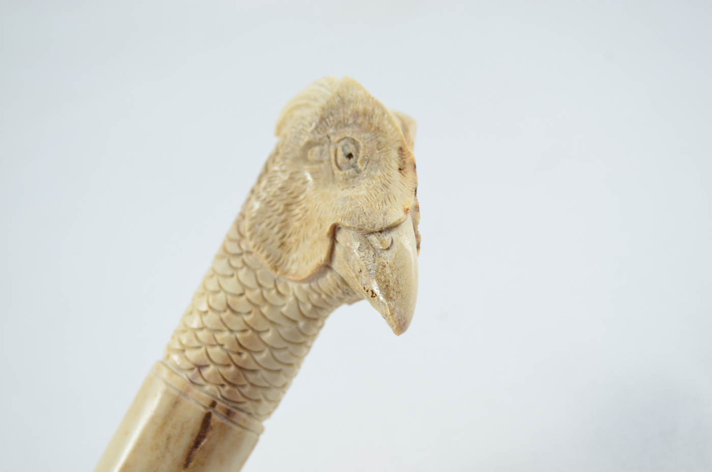 Pheasant Carved Walking Stick Cane Top Handle Stag Antler Horn Made Sheffield England