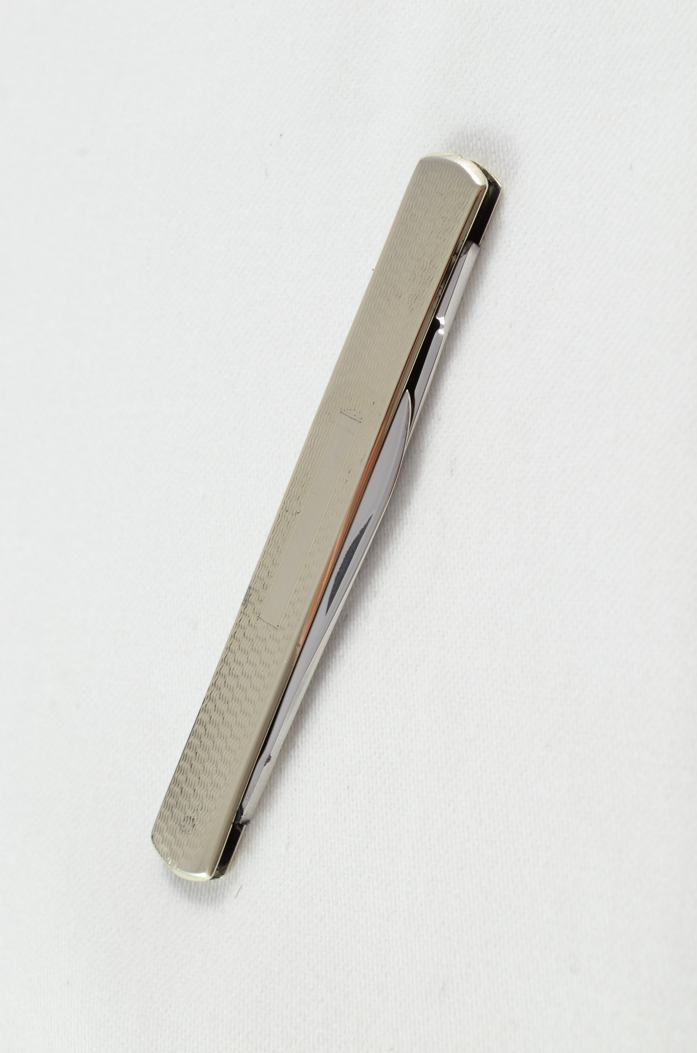 A J. Nowill Folding Engine Turned Nickel Pocket Pen Knife Sheffield - Image 5