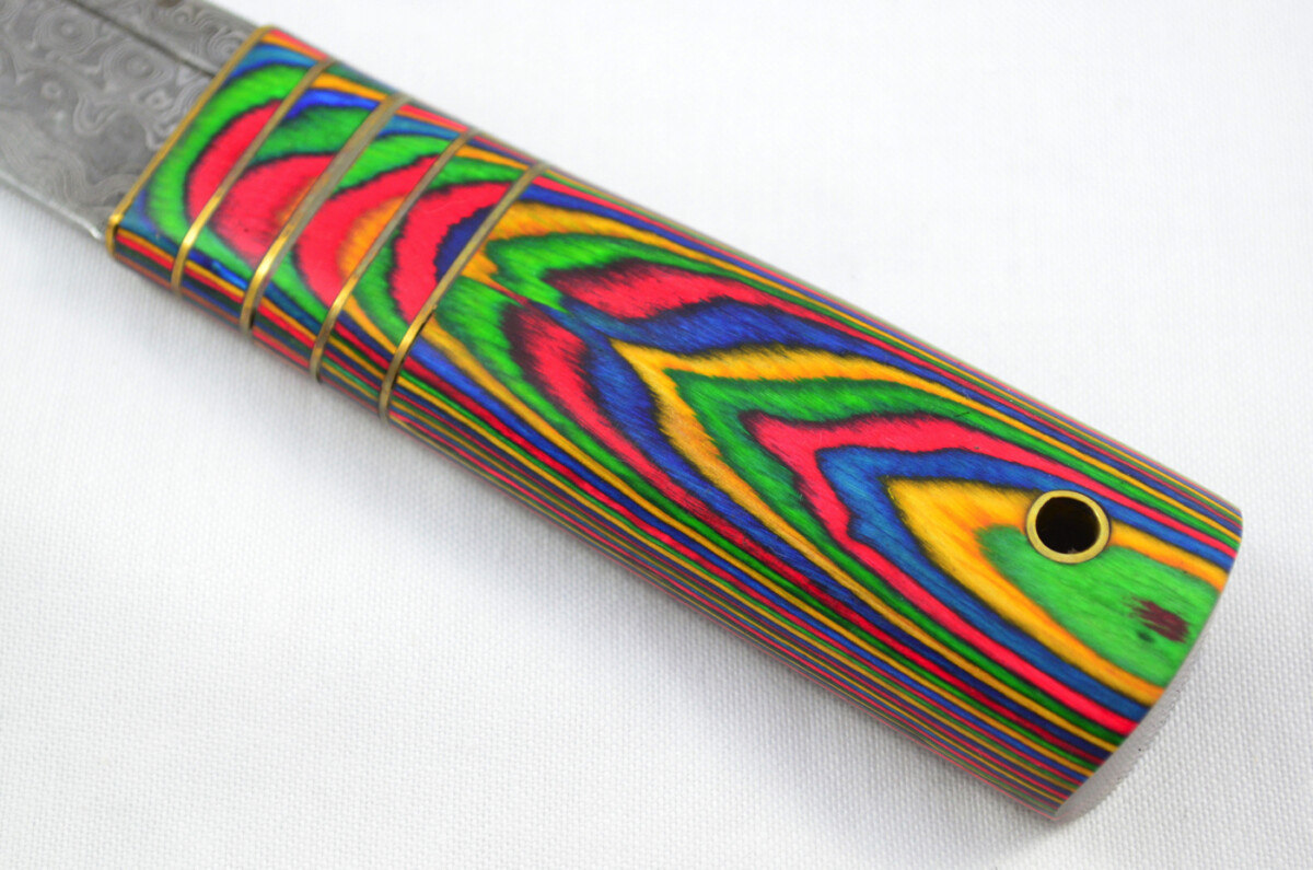 New Fantastic Genuine Laminate Handle Sgian Dubh Bottle Opener Damascus Steel Made in Sheffield England - Image 3