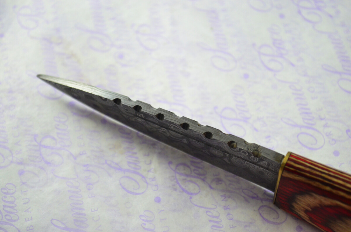 New Fantastic Coloured Pakkawood Sgian Dubh Damascus Steel Superior Sheath inc Presentation Box - Image 5