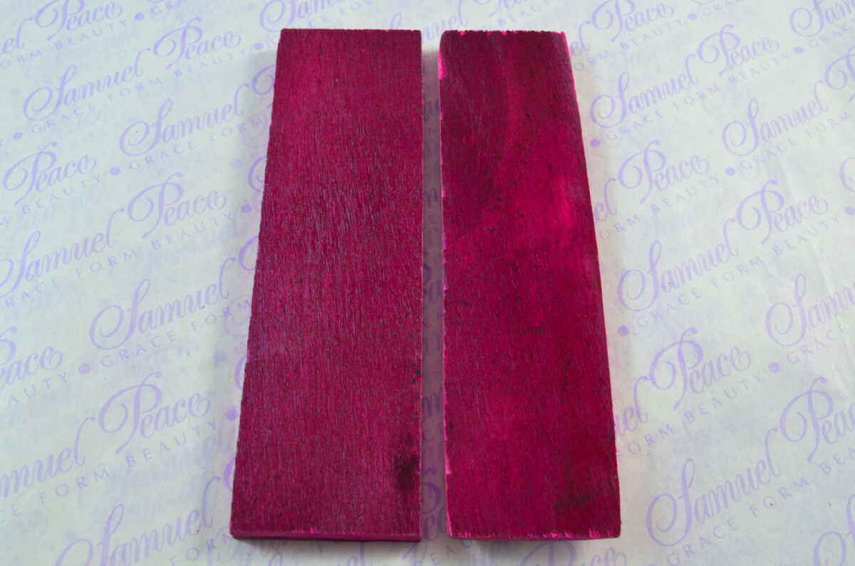 Pair of Pink & White Laminated Wood Knife Scales Knife Making Parts Wood Blanks - Image 2