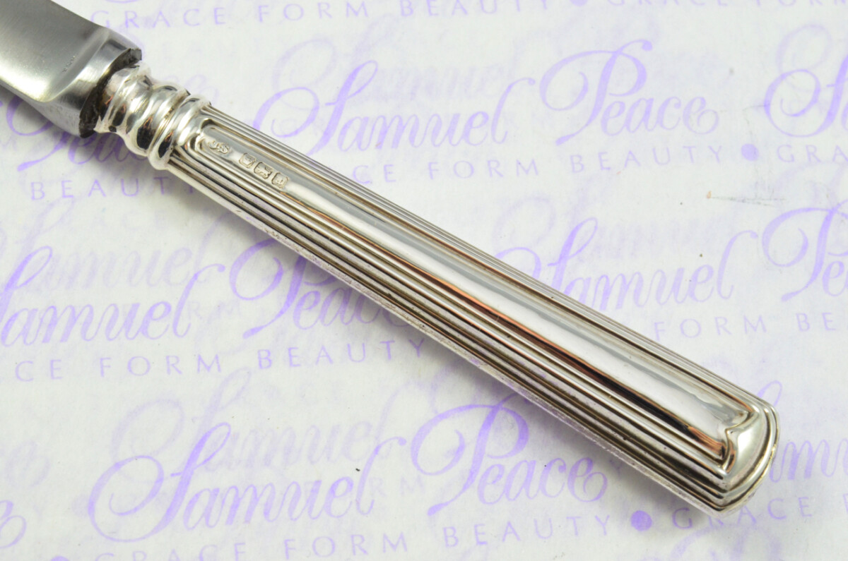 John Sanderson Sheffield Sterling Silver Handled Letter Opener Moderne Pattern 1914 Cased - Image 4