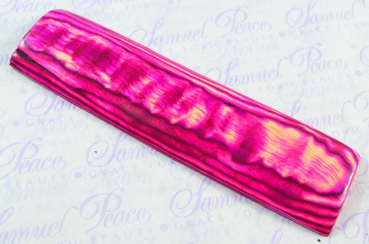 Pair of Pink & White Laminated Wood Knife Scales Knife Making Parts Wood Blanks - Image 3