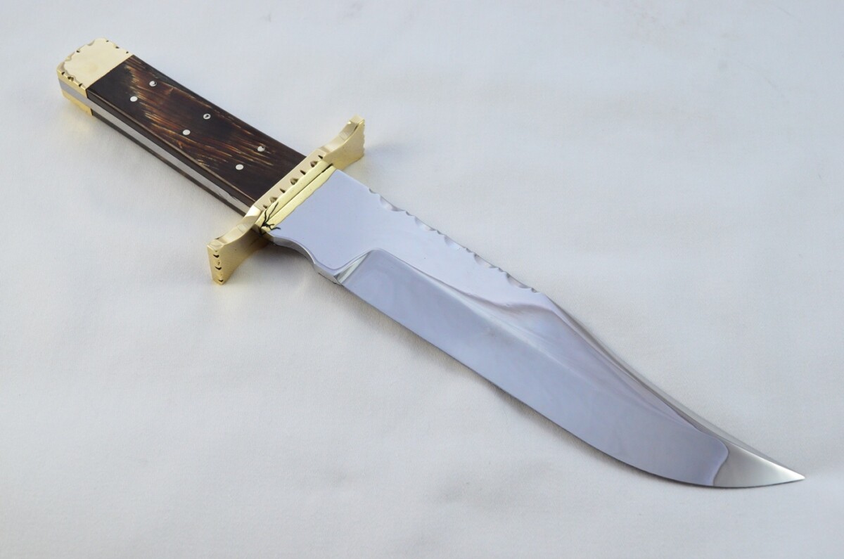 Genuine Authentic A Wright & Sons Scale Tang Water Buffalo 15.5" Bowie Knife Sheffield England - Image 6