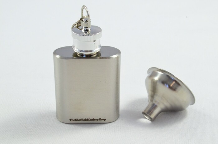 Handmade Stainless Steel Small Hip Flask 1 oz With Funnel