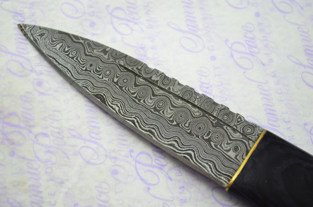 New Fantastic Coloured Pakkawood Sgian Dubh Damascus Steel Superior Sheath inc Presentation Box - Image 4