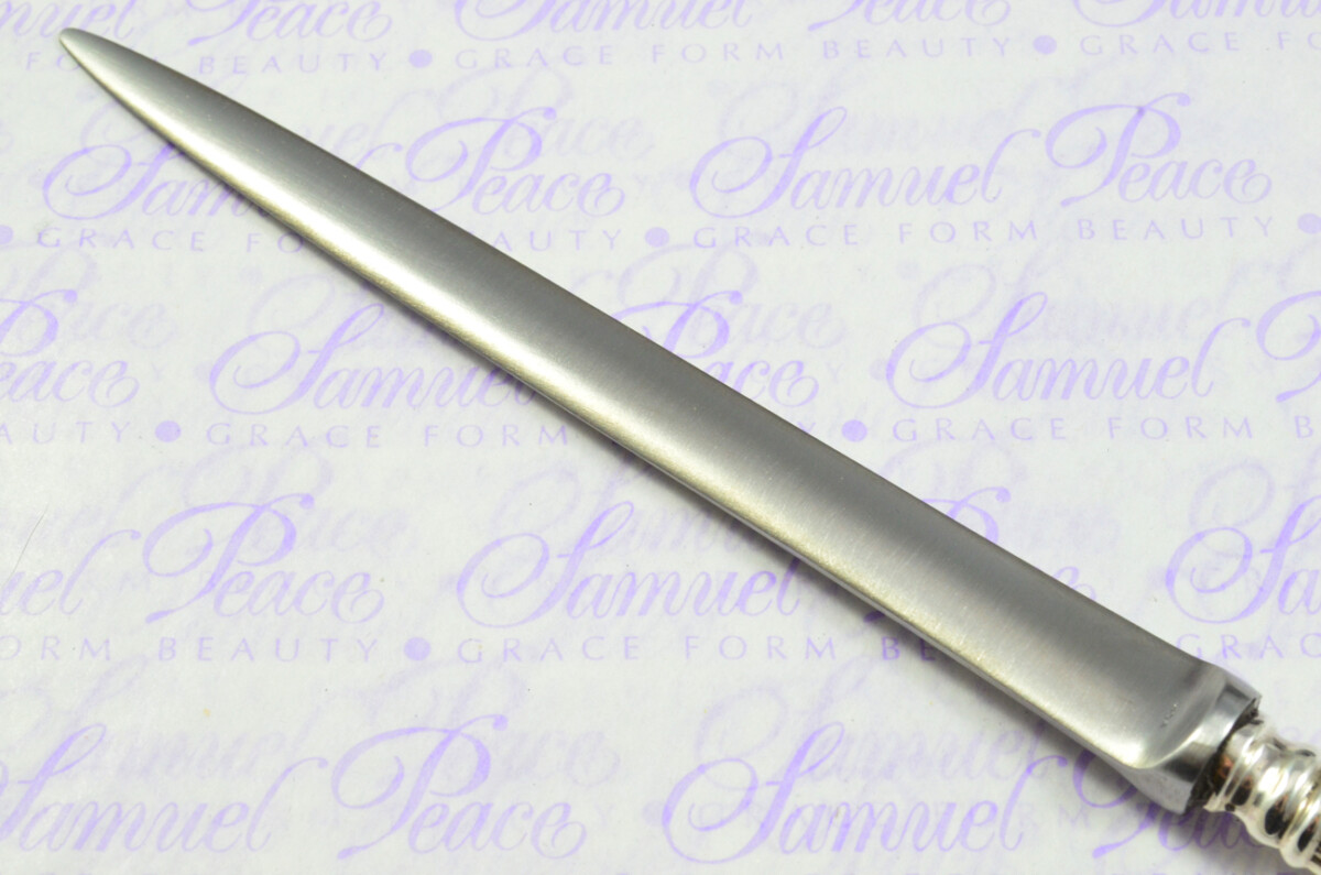 John Sanderson Sheffield Sterling Silver Handled Letter Opener Moderne Pattern 1914 Cased - Image 6