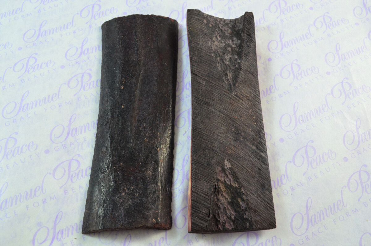 Pair of Red Dyed Camel Bone Natural Knife Scales Knife Making Parts Bone Scale Blanks - Image 2