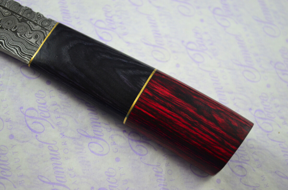 New Fantastic Coloured Pakkawood Sgian Dubh Damascus Steel Superior Sheath inc Presentation Box - Image 5