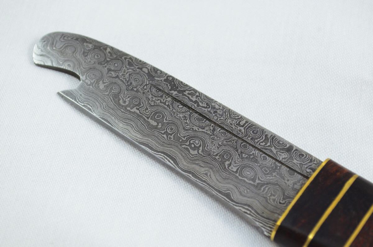 New Fantastic Genuine Rosewood Handle Sgian Dubh Bottle Opener Damascus Steel Made in Sheffield England - Image 4
