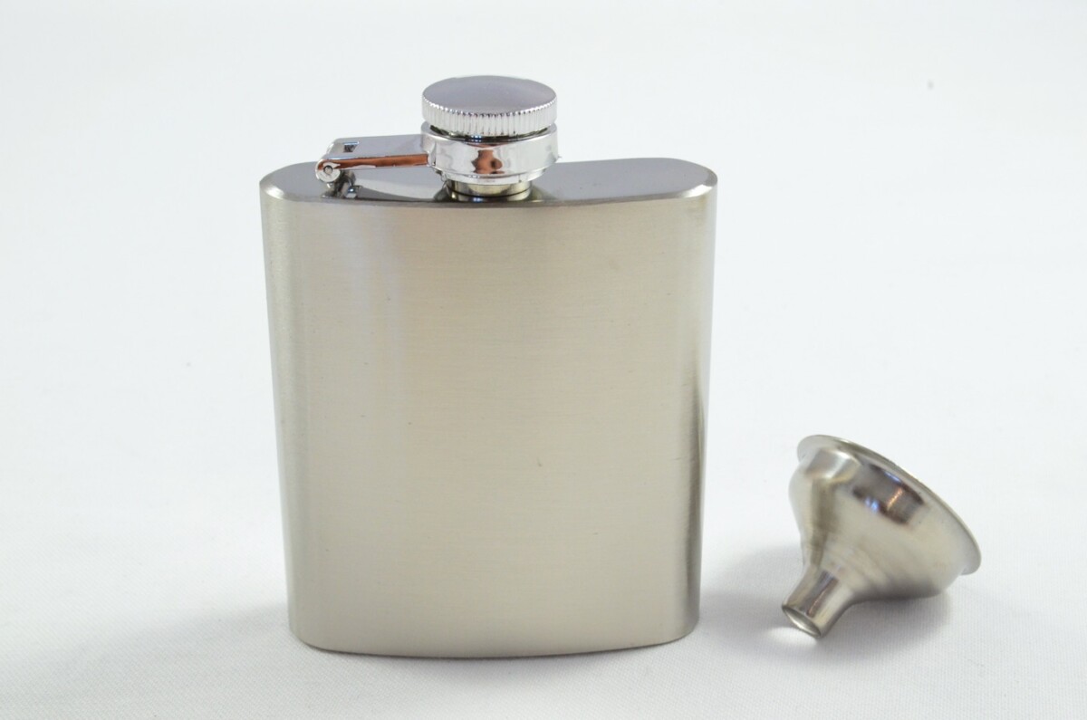 Handmade Stainless Steel Medium Hip Flask 3 oz With Funnel