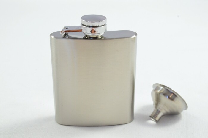 Handmade Stainless Steel Medium Hip Flask 3 oz With Funnel