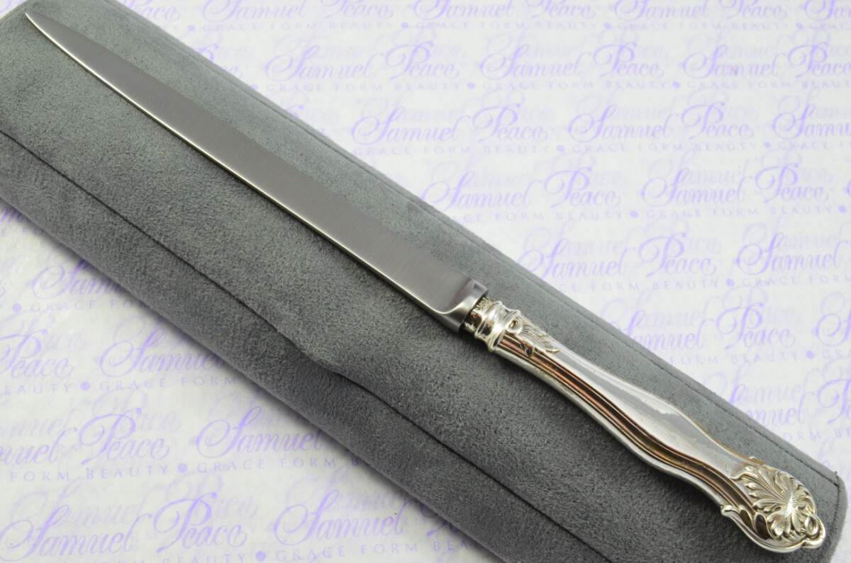 Aaron Hadfield Sheffield Sterling Silver Handled Letter Opener Vine Pattern 1835 Cased